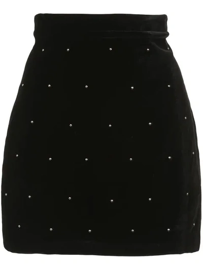 Amiri Studded Mini Skirt - Black