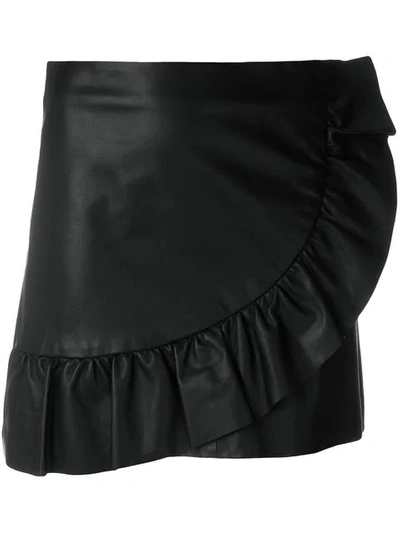 Simonetta Ravizza Ruffle Trim Mini Skirt In Black