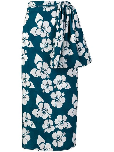 Simonetta Ravizza Floral-print Midi Wrap Skirt
