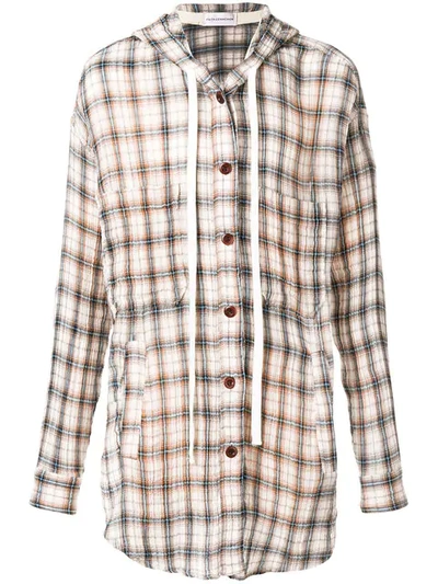 Faith Connexion Hooded Flannel Shirt In Neutrals