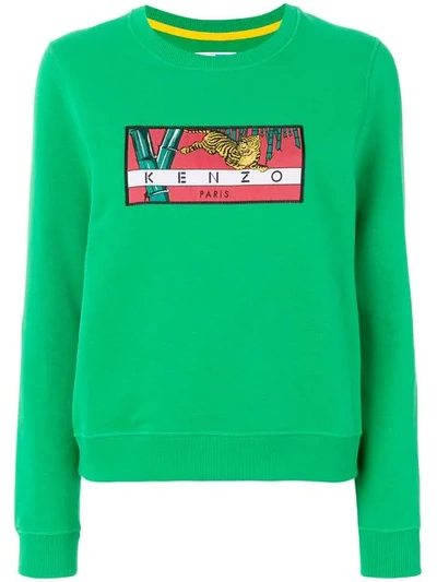 Kenzo Cotton Tiger Archive Sweatshirt In Green | ModeSens