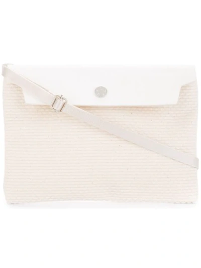 Cabas Contrast Flap Mini Bag In White