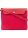 Cabas Flap Shoulder Bag In Red