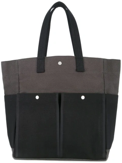 Cabas Botanical Tote Bag In Grey