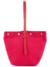Cabas Small Bucket Tote In Red