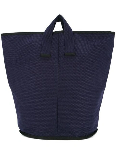 Cabas Large Laundry Tote In Blue