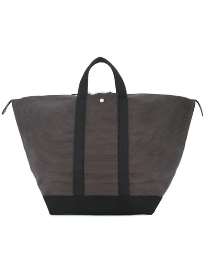 Cabas Large Bowler Bag In Grey