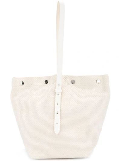 Cabas Small Bucket Tote In White