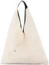 Cabas Large Triangle Tote In White