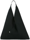 Cabas Large Triangle Tote In Black