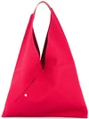 Cabas Triangle Shaped Tote In Red