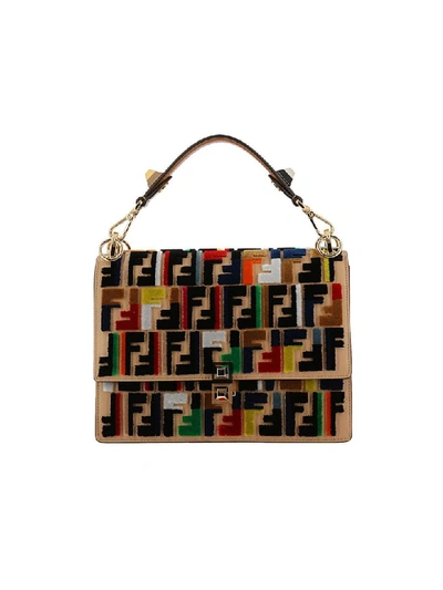 Fendi Kan I Multicolor Bag In Leather