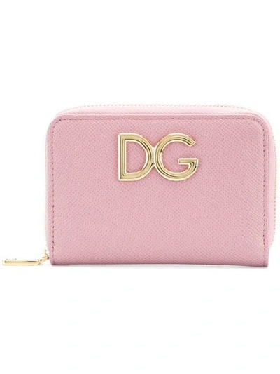 Dolce & Gabbana Small Zip Around Wallet - Pink
