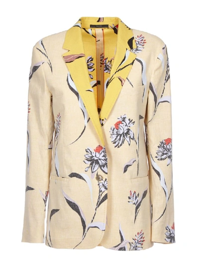 Paul Smith Floral Blazer In Yellow