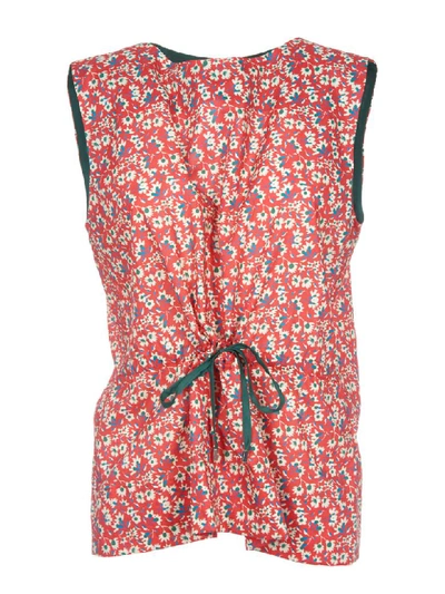 Paul Smith Floral Print Top In Red