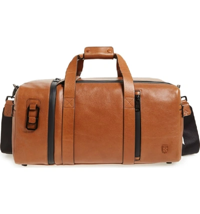 Vince Camuto 'mestr' Leather & Suede Duffel Bag In Luggage