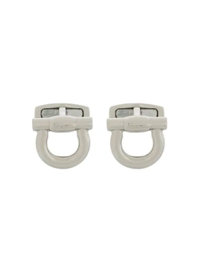 Ferragamo Gancio Cufflinks In Palladium