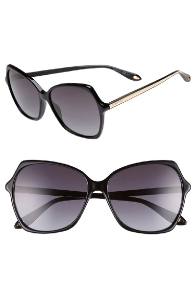 Givenchy 59mm Butterfly Sunglasses - Black
