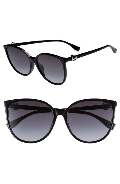 Fendi 58mm Retro Special Fit Sunglasses In Black