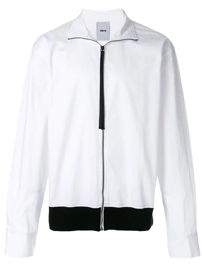 D.gnak By Kang.d D.gnak Contrast Zip Jacket - White