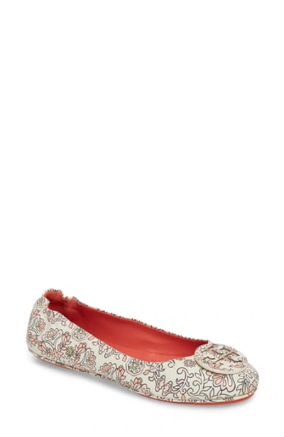 Tory Burch 'minnie' Travel Ballet Flat In Hicks Garden