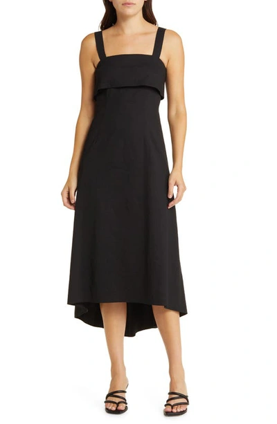 Theory Layered Midi Dress In Black | ModeSens