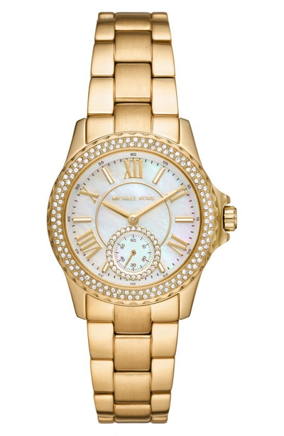 Michael Kors Women's Everest Quartz Three-hand Gold-tone Stainless Steel Watch 40mm