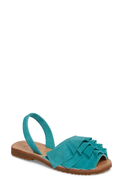 Seychelles Peace Of Mind Sandal In Turquoise Suede