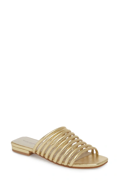 Vagabond Shoemakers Becky Slide Sandal In Gold Leather