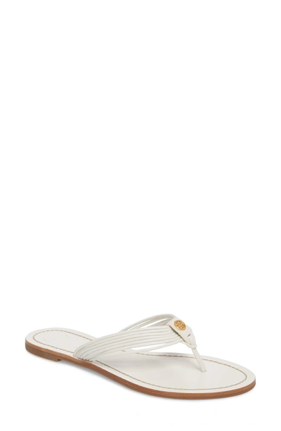 Tory Burch Sienna Strappy Thong Sandal In Perfect White/ Perfect