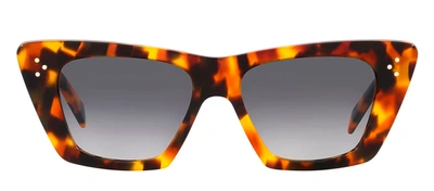 Celine Cl 40187 In 55b Cat Eye Sunglasses In Grey