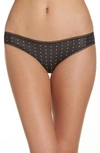 Dkny Low Rise Bikini In Black Block Dot Print