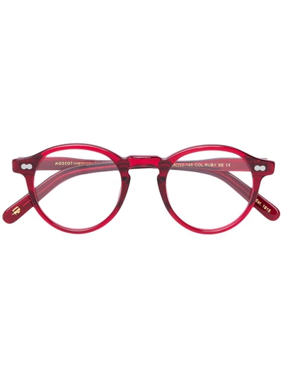 Moscot Miltzen Round Frame Glasses - Red