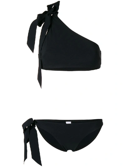 Zimmermann Jaya Tie Neck Bikini Set In Black