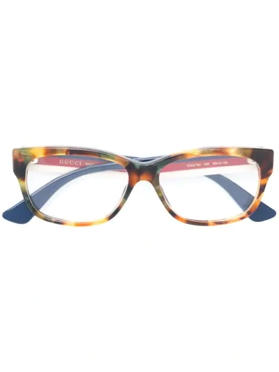 Gucci Tortoiseshell Square Frame Sunglasses In Brown