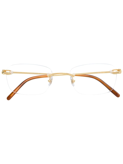 Cartier Frameless Square Glasses In Metallic