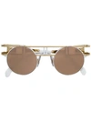 Cazal Round Frame Sunglasses In White