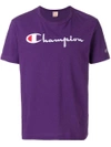 Champion Logo Print T-shirt In Purple