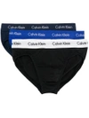 Calvin Klein Underwear Logo Briefs 3 Pack - Blue