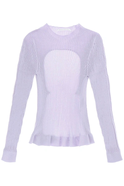 Cecilie Bahnsen Cut-out Knitted Top Jayla In Purple | ModeSens