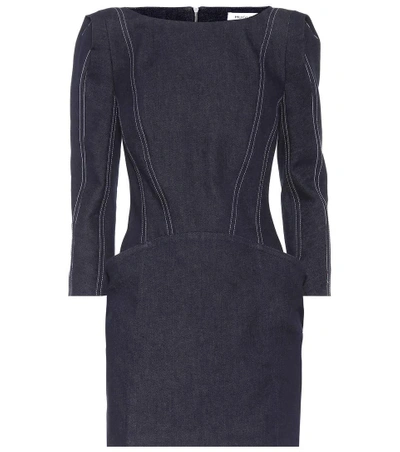 Mugler Denim Minidress In Blue