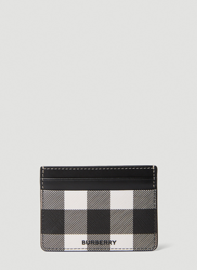 Burberry Exaggerated Check Credit Cardholder In Dark Birch Brown