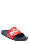 Hugo Boss Sean Slide Sandal In Red And Blue