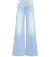 Frame High-waisted Flare Jeans In Blue