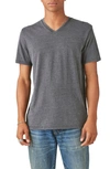 Lucky Brand V-neck Burnout T-shirt In Phantom