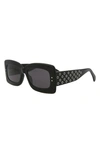 Alaïa 51mm Rectangular Sunglasses In Black Grey