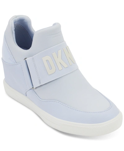 Dkny Women's Cosmos Slip-on Logo Wedge Sneakers In Lavender