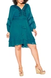 City Chic Trendy Plus Size Sweetheart Dress In Teal