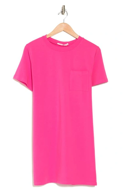 Lush Twist Back Cutout T-shirt Dress In Light Fuchsia