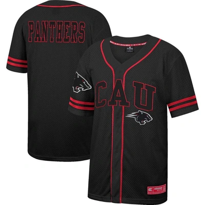 Colosseum Black Clark Atlanta University Panthers Free Spirited Mesh Button-up Baseball Jersey